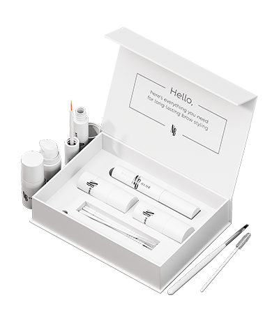 Nanobrow Lamination Kit shown with it's contents shown