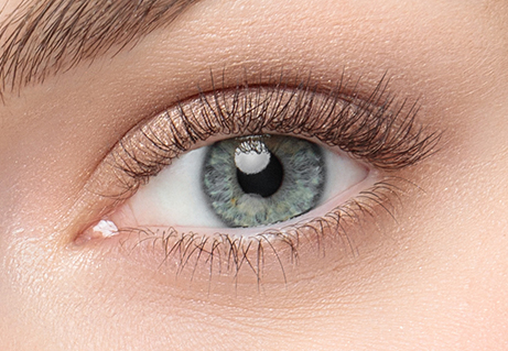 Close-up of an eye with long lashes